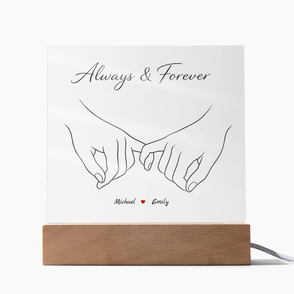 Always & Forever – Personalized Acrylic Plaque