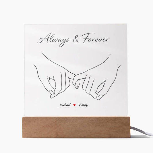 Always & Forever – Personalized Acrylic Plaque