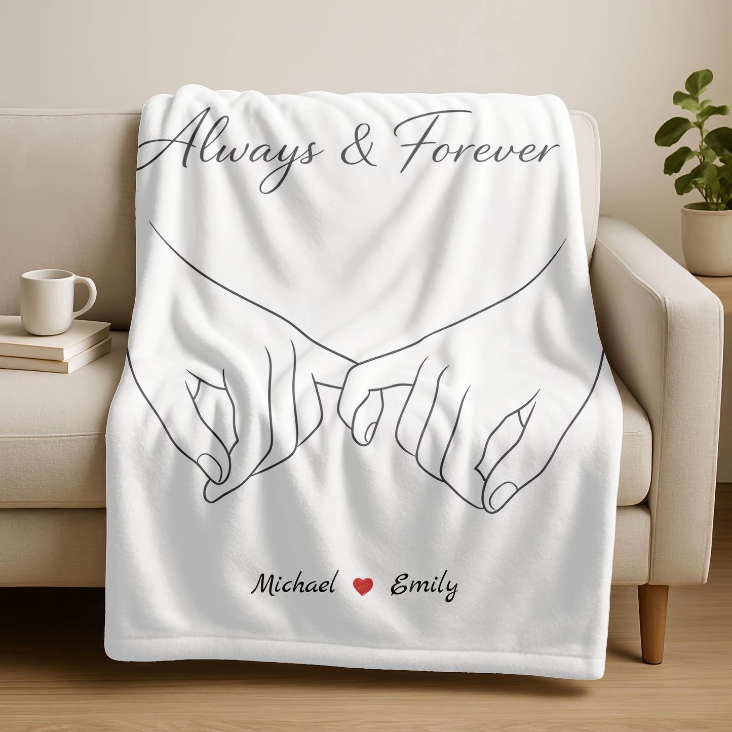 Always & Forever – Personalized Fleece Blanket