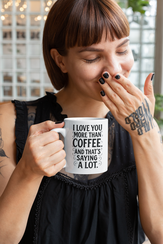 I Love You More Than Coffee Mug – Funny Love Gift