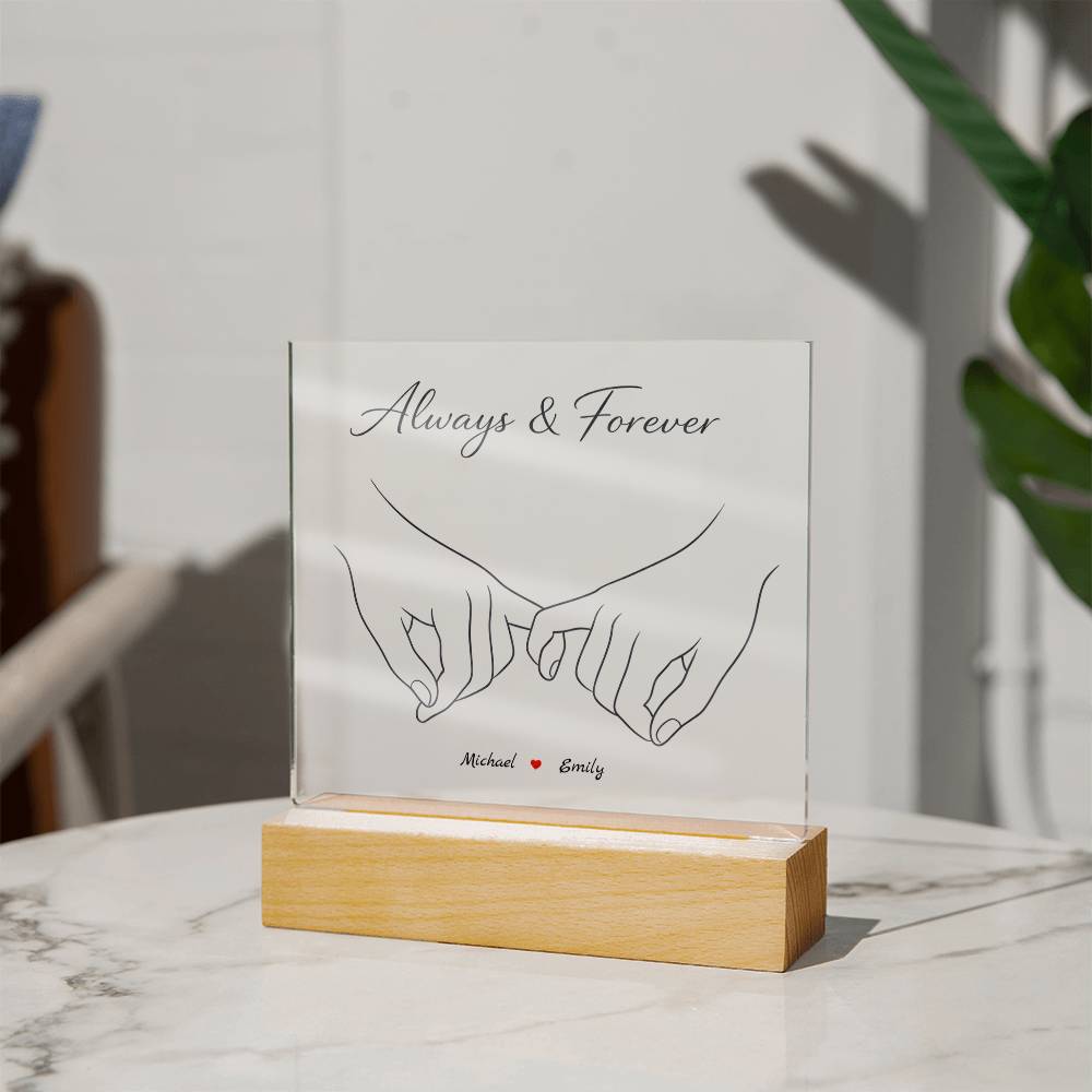 Always & Forever – Personalized Acrylic Plaque
