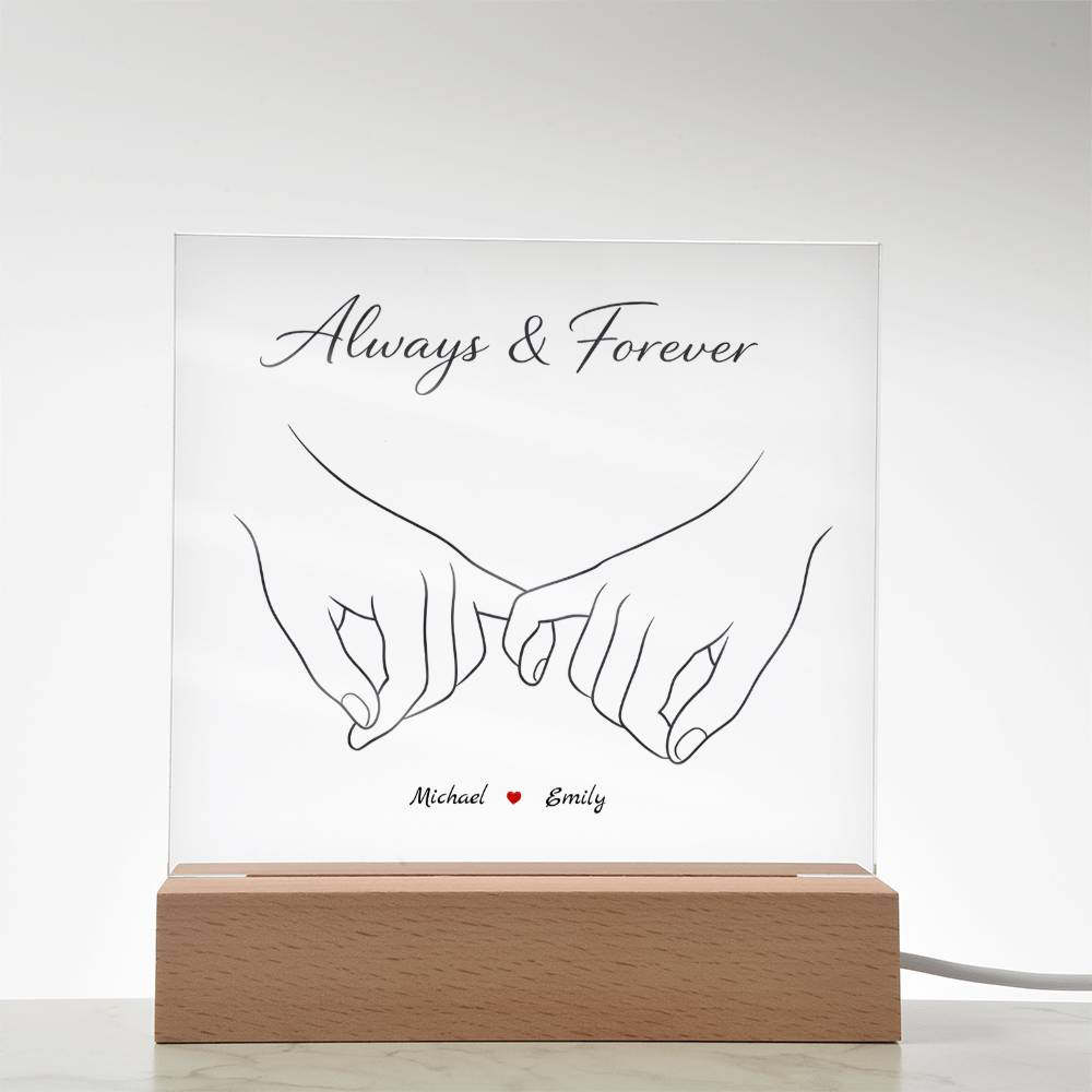 Always & Forever – Personalized Acrylic Plaque