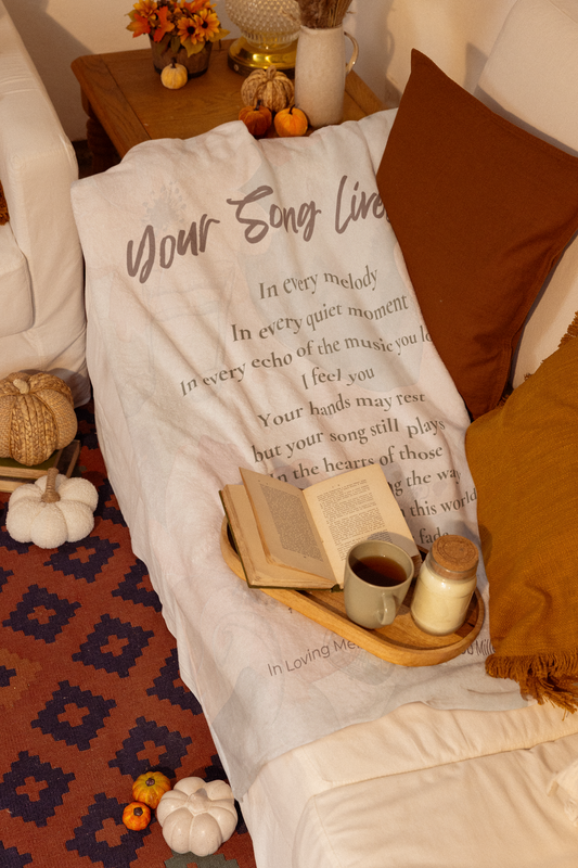 Your Song Lives On – Personalized Musician Memorial Blanket