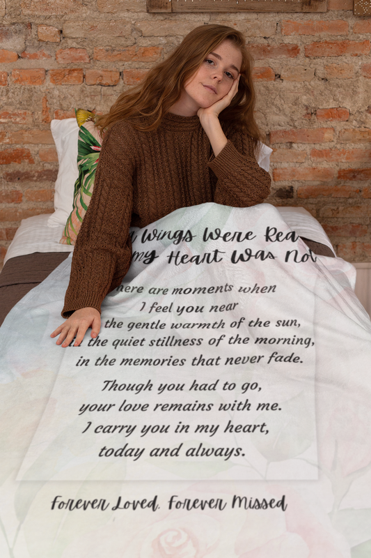 Your Wings Were Ready – Memorial Blanket (Personalized)