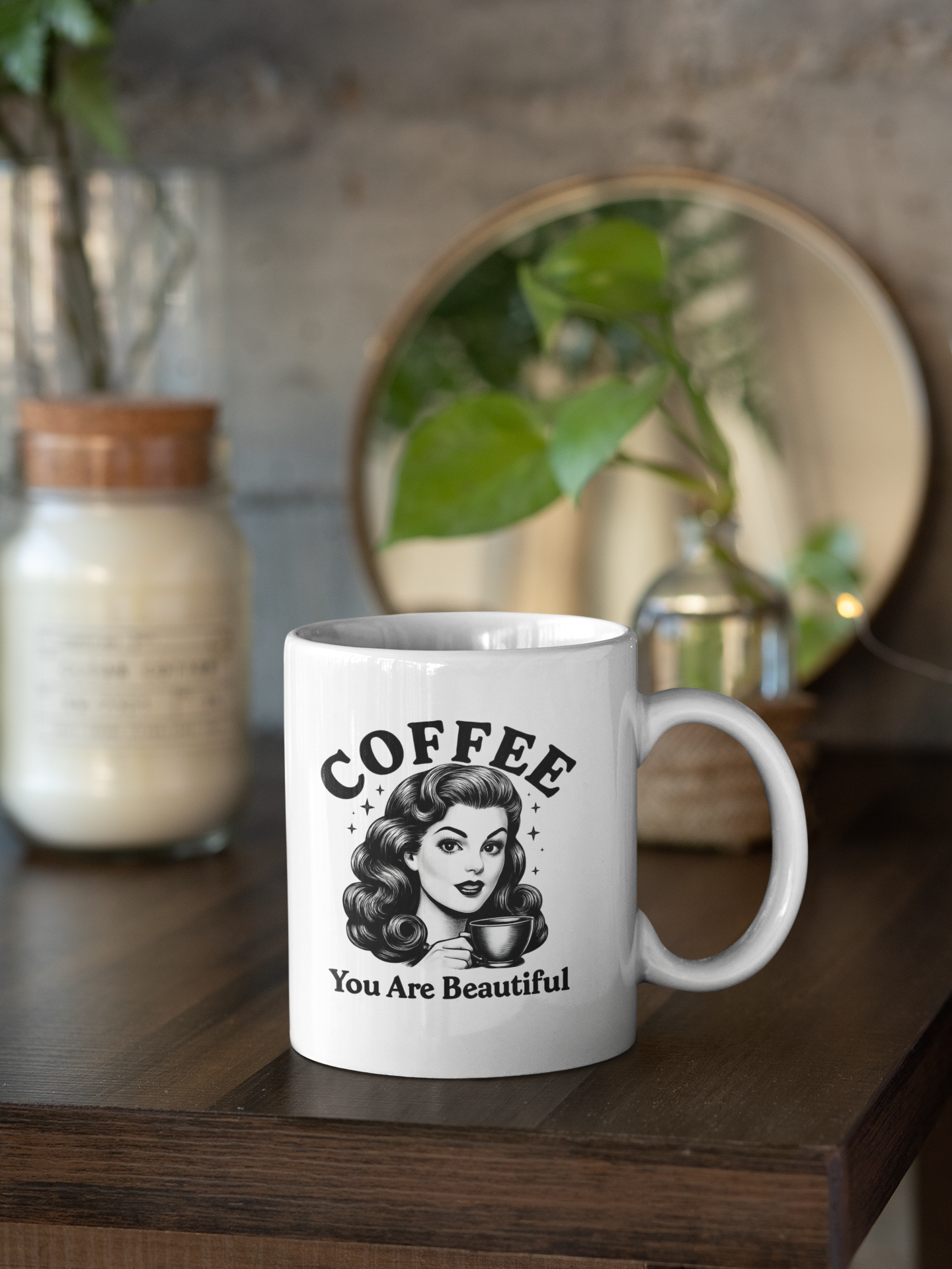 Coffee – You Are Beautiful Mug | Vintage Coffee Gift